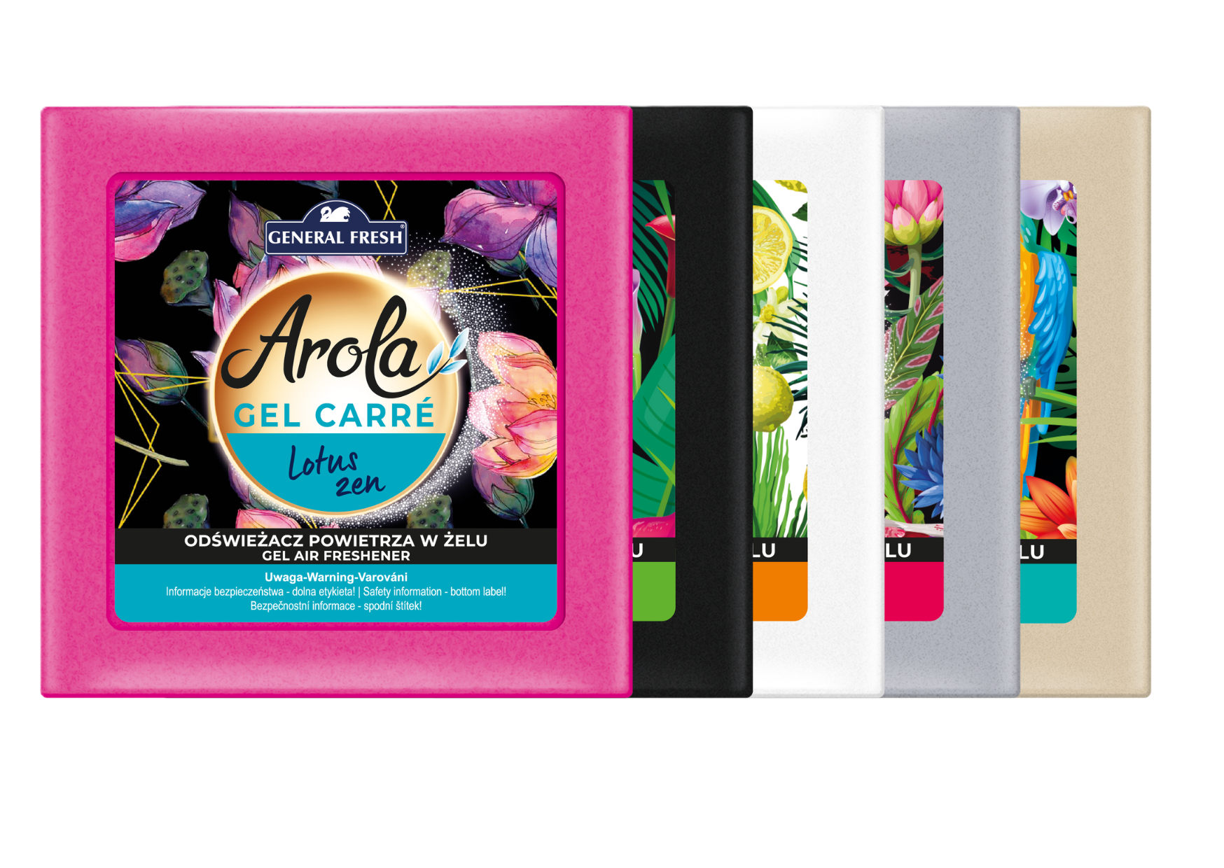 General Fresh-Gel Carre - Sześcian - odświeżacz powietrza w żelu-Arola 1 Arola Gel Szescian MIX